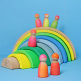 Wooden Rainbow Neon Green