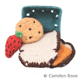 Knitted Cheese Sandwich, Strawberry & Chocolate Chip Cookie