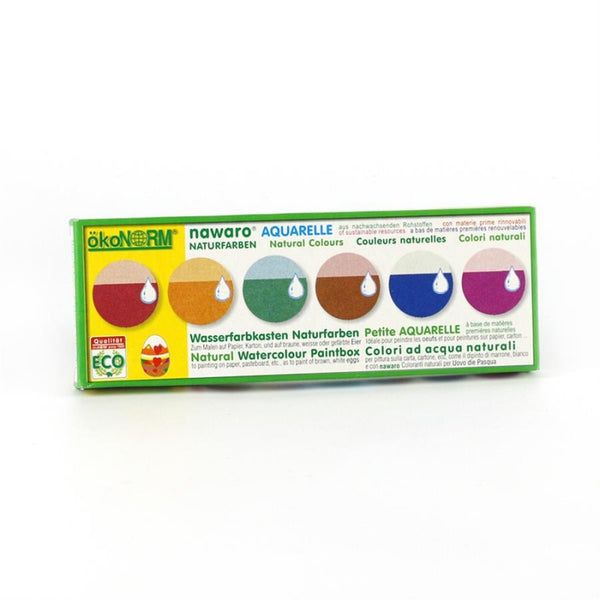 nawaro Natural Watercolor Paint Tablets - 6 colors