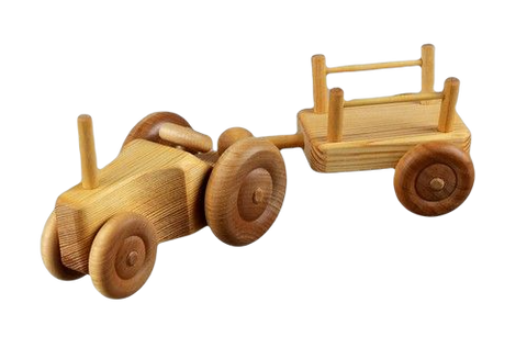Small tractor with trailer