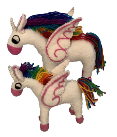 Rainbow Baby Alicorn Felted Wool Toy
