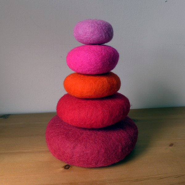 Red Shape Round Stack Red Felted Stacking Stones – 大樹孩子生活館 Tree Children's Lodge
